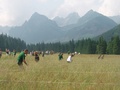 Kosci počas súťaže Tatranská kosba v Bielovodskej doline (autor: Lenka Burdová)